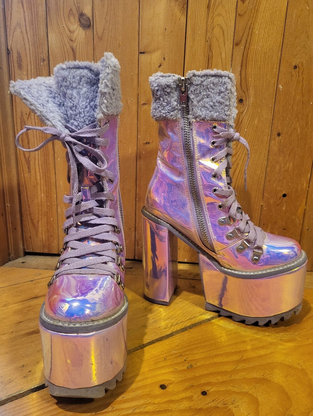 Club Exx Frostbitten Platform Boots Dollskill - Picture 1 of 6